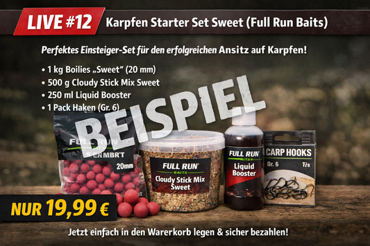 Live #12 – Karpfen Starter Set Sweet (Full Run Baits)